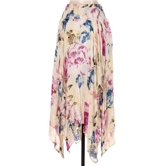 Free People Fly Away Floral Asymmetrical Small Skirt - Picture 6 of 8